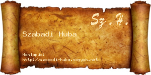 Szabadi Huba névjegykártya